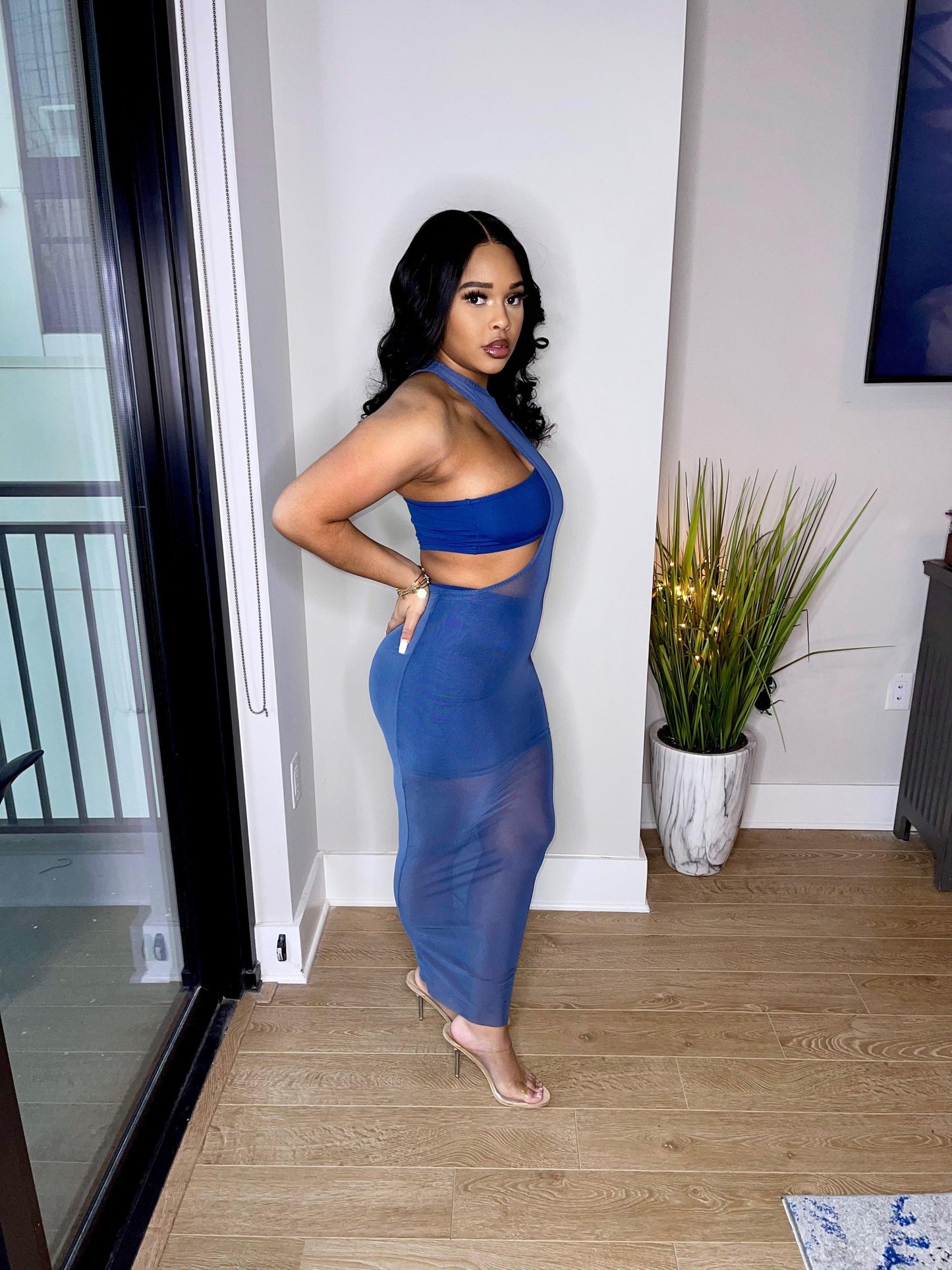 Blue 3pc dress - Lecurveculturellc