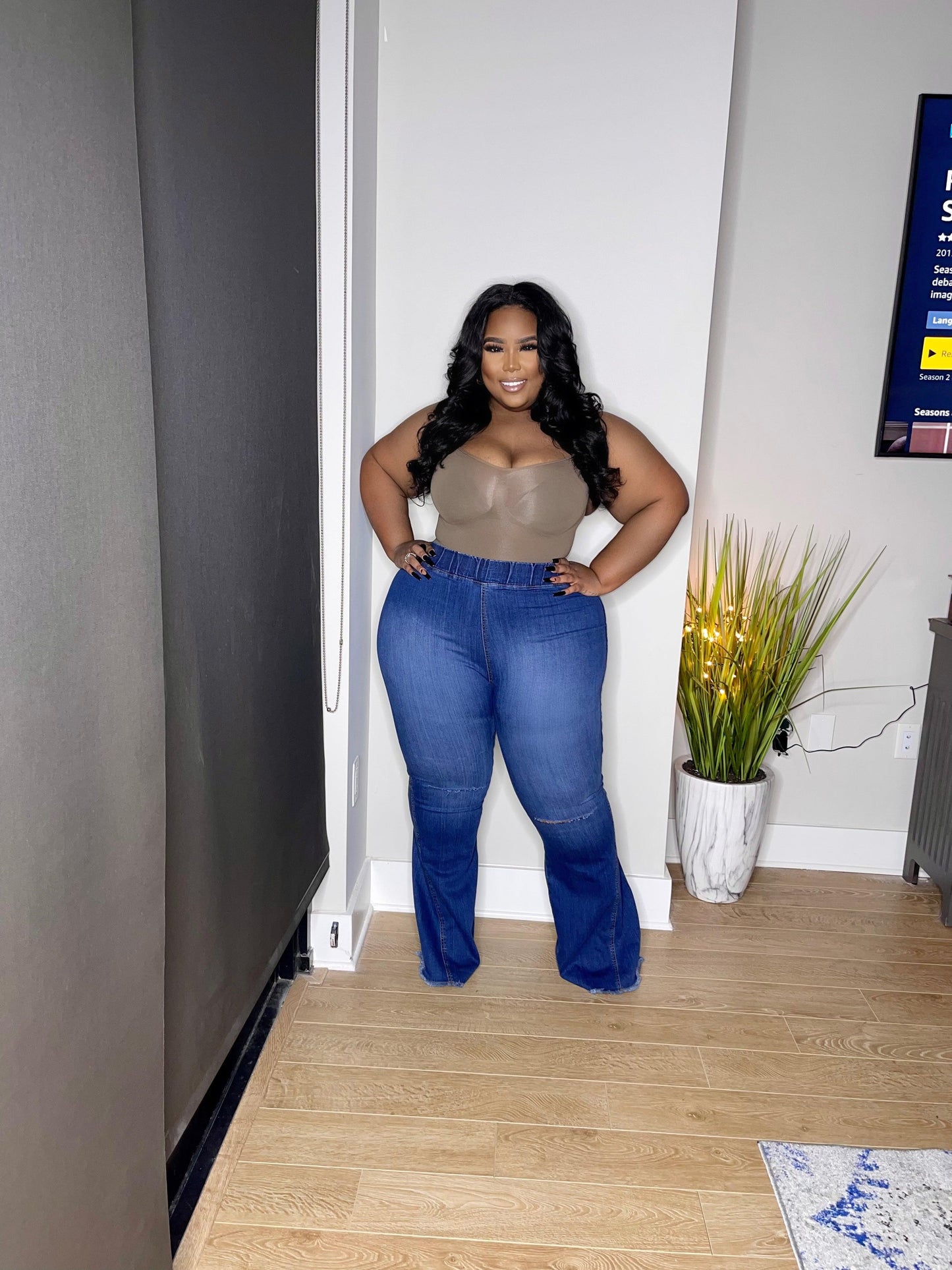 High waist flare jeans - Lecurveculturellc