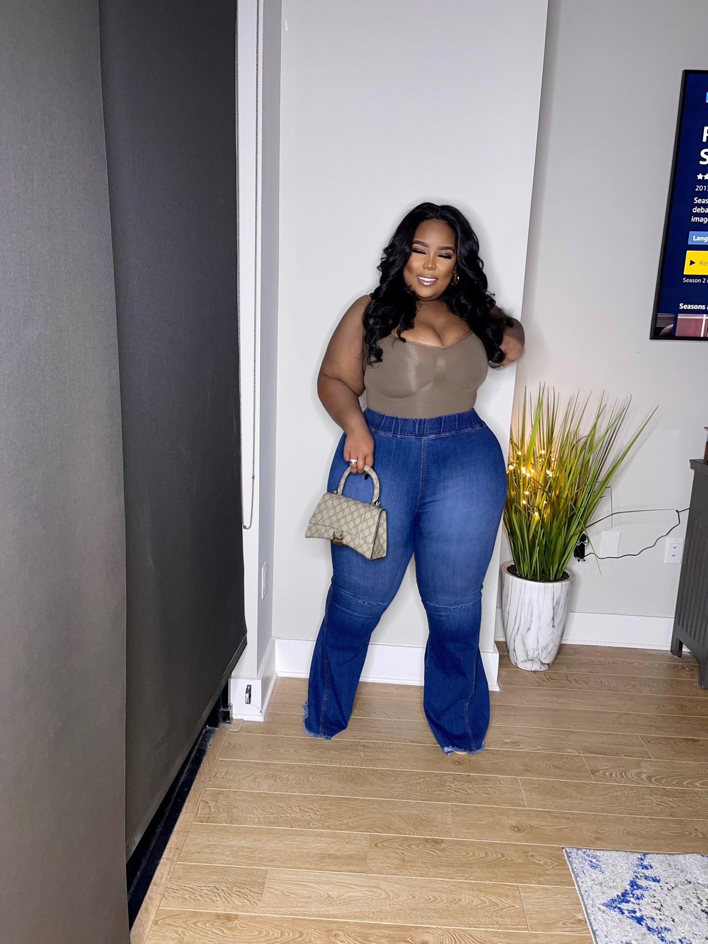 High waist flare jeans - Lecurveculturellc
