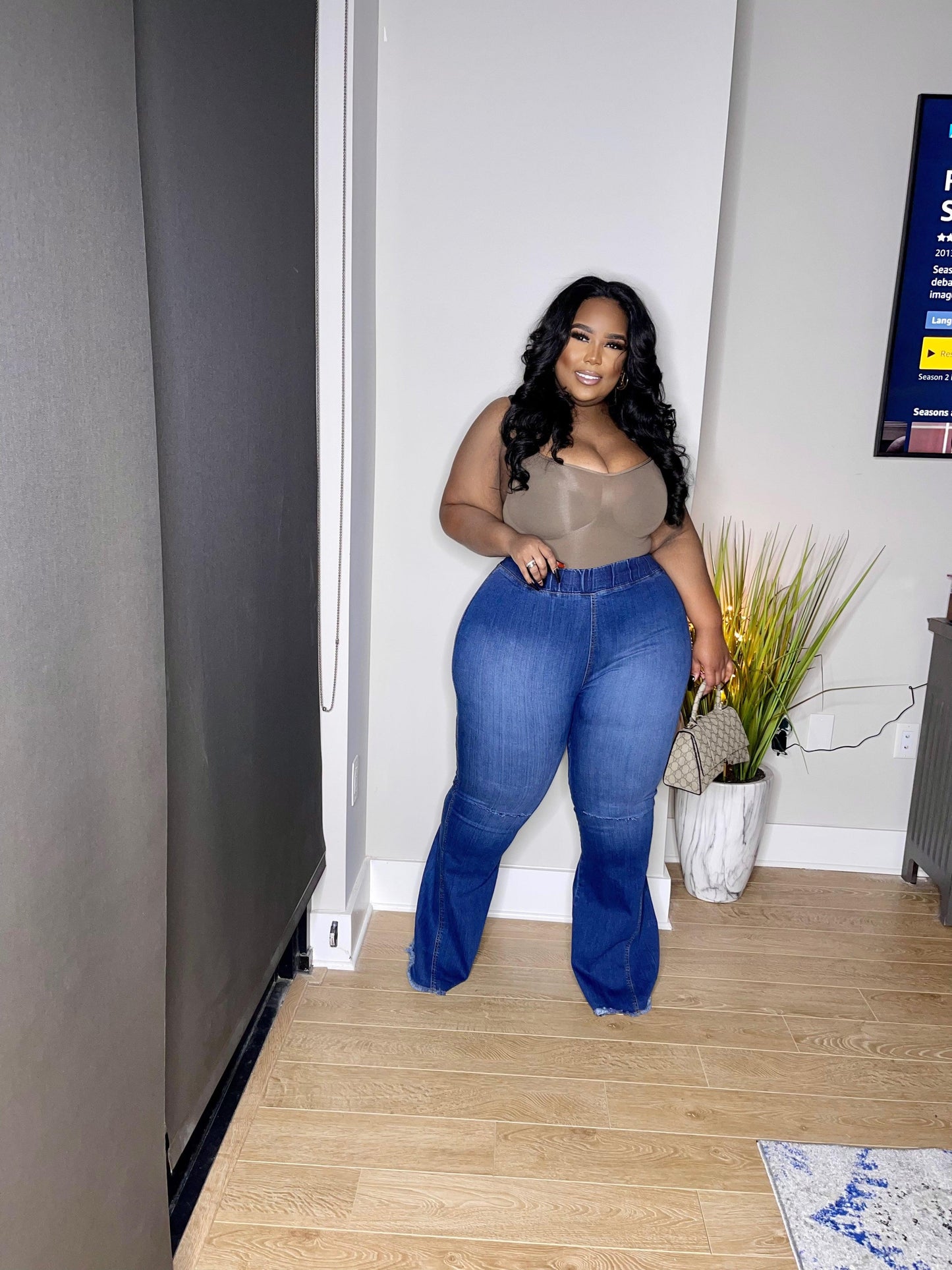 High waist flare jeans - Lecurveculturellc
