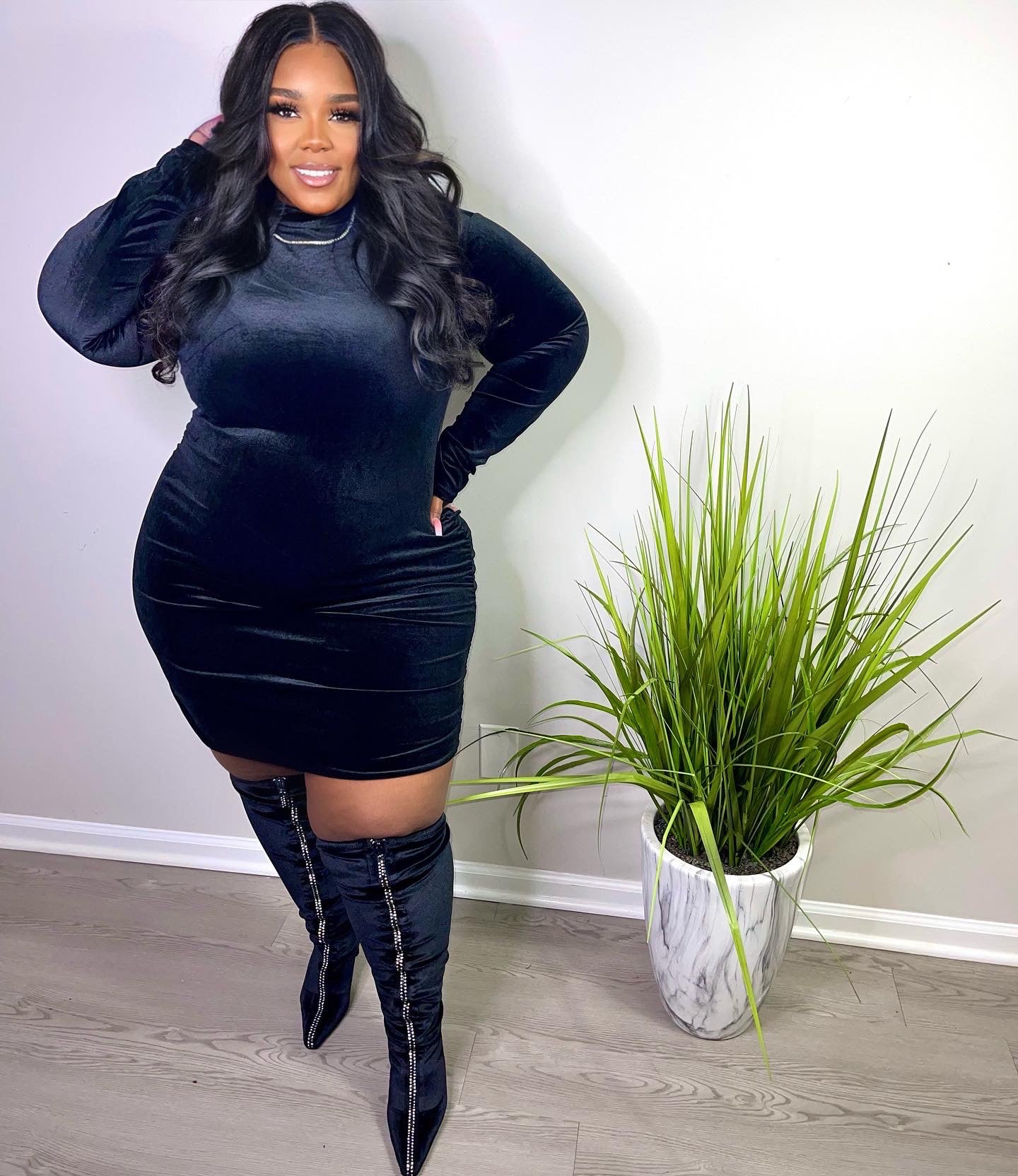 Black Velour dress