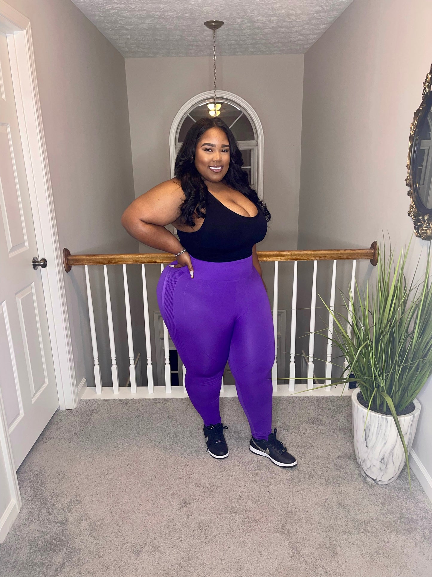 Purple workout legging
