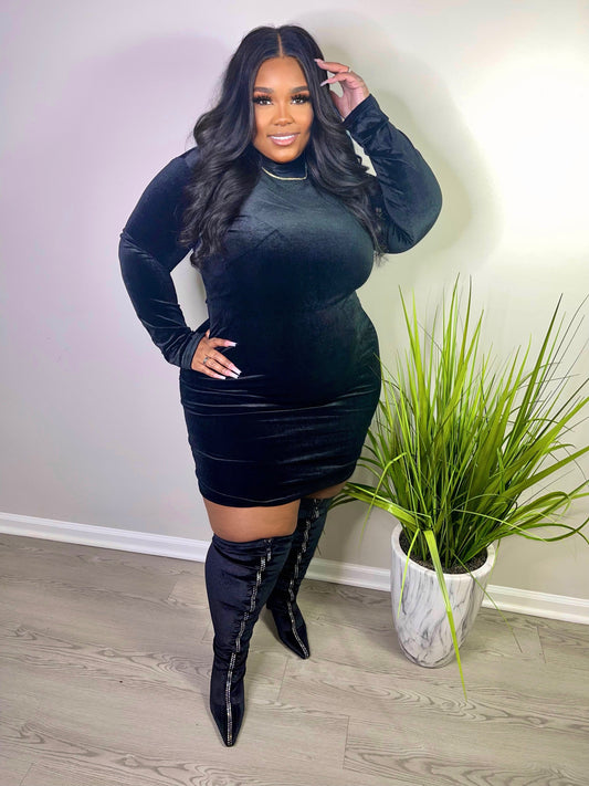 Black Velour dress