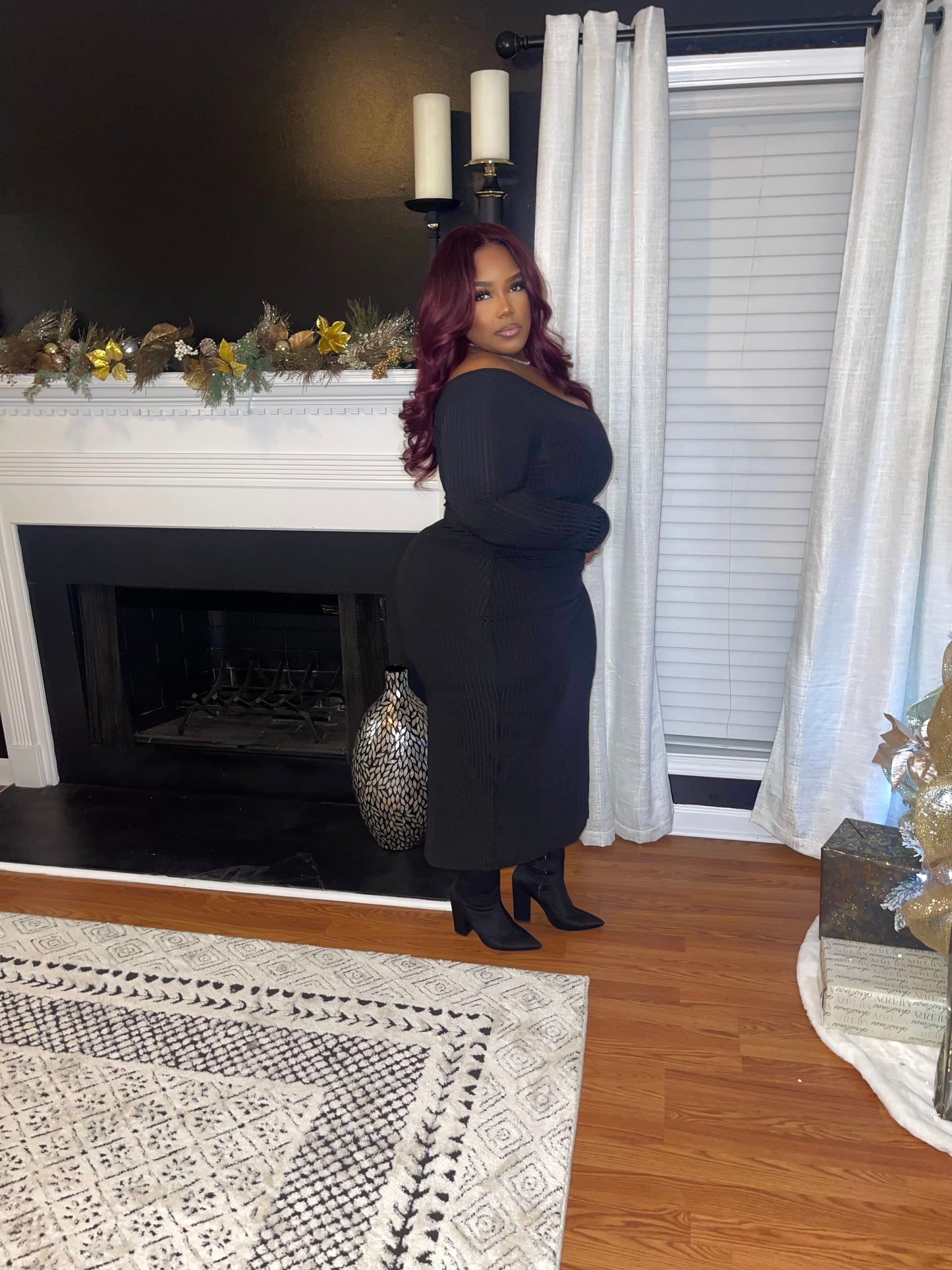 Ribbed maxi dress