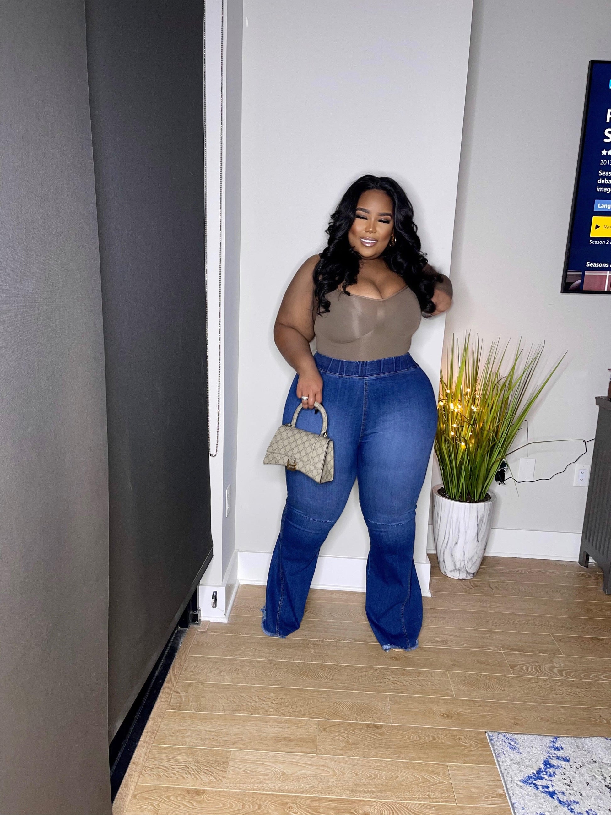 High waist flare jeans - Lecurveculturellc