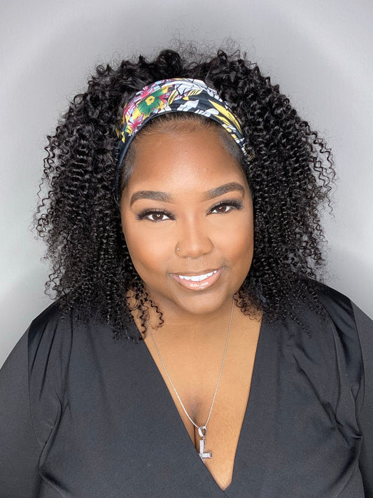 Luxe Kinky Curly Headband wig